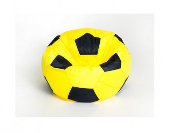 Кресло-мешок Мяч малый желто-черное в Тюмени - tyumen.mebel-74.com | фото