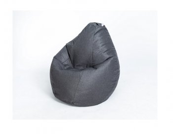 Кресло-мешок Груша велюр темно - серое среднее в Тюмени - tyumen.mebel-74.com | фото