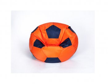 Кресло-мешок Мяч малый оранжево-черное в Тюмени - tyumen.mebel-74.com | фото