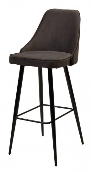 Барный стул NEPAL-BAR ГРАФИТ #14, велюр/ черный каркас (H=78cm) М-City в Тюмени - tyumen.mebel-74.com | фото