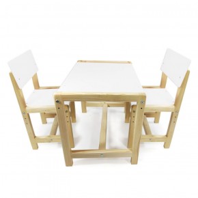 Детский растущий комплект стол и два стула  Я САМ "Лофт" (Белый, Сосна) в Тюмени - tyumen.mebel-74.com | фото