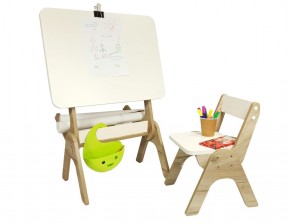 Детский растущий стол-парта и стул Я САМ "Умка" (Дуб/Серый) в Тюмени - tyumen.mebel-74.com | фото
