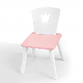 Детский стул Корона (Белый/Розовый/Белый) в Тюмени - tyumen.mebel-74.com | фото