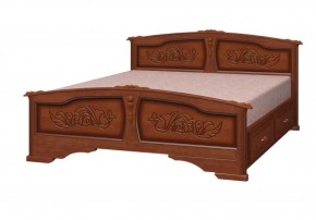 ЕЛЕНА Кровать из массива 1400 (Орех) с 2-мя ящиками в Тюмени - tyumen.mebel-74.com | фото