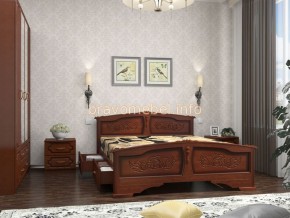 ЕЛЕНА Кровать из массива 1800 (Орех) с 2-мя ящиками в Тюмени - tyumen.mebel-74.com | фото
