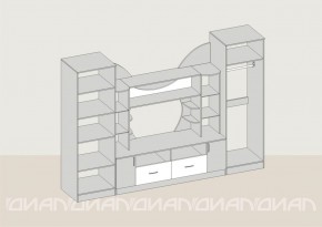 Гостиная Аллегро с 2 шкафами вариант-5 (венге/дуб белфорт) в Тюмени - tyumen.mebel-74.com | фото