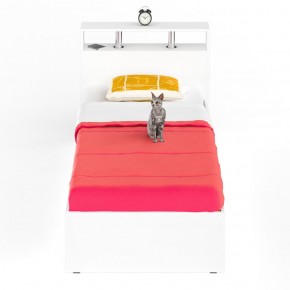 Камелия Кровать 0900, цвет белый, ШхГхВ 93,5х217х78,2 см., сп.м. 900х2000 мм., без матраса, основание есть в Тюмени - tyumen.mebel-74.com | фото
