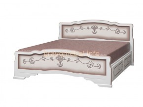 КАРИНА-6 Кровать из массива 1800 (Дуб молочный) с 2-мя ящиками в Тюмени - tyumen.mebel-74.com | фото