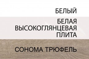 Комод 2D-1S/TYP 34, LINATE ,цвет белый/сонома трюфель в Тюмени - tyumen.mebel-74.com | фото