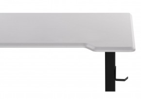 Компьютерный стол Маркос с механизмом подъема 120х75х75 белая шагрень / черный в Тюмени - tyumen.mebel-74.com | фото