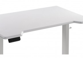 Компьютерный стол Маркос с механизмом подъема 120х75х75 белый / шагрень белая в Тюмени - tyumen.mebel-74.com | фото