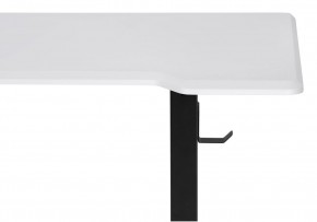 Компьютерный стол Маркос с механизмом подъема 140х80х75 белая шагрень / черный в Тюмени - tyumen.mebel-74.com | фото