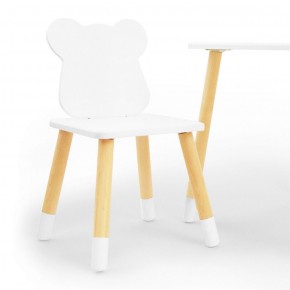Комплект детской мебели стол и два стула Мишутка (Белый/Белый/Береза) в Тюмени - tyumen.mebel-74.com | фото