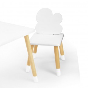 Комплект детской мебели стол и два стула Облачко (Белый/Белый/Береза) в Тюмени - tyumen.mebel-74.com | фото