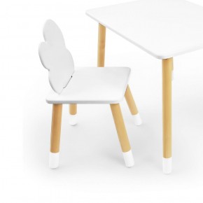 Комплект детской мебели стол и два стула Облачко (Белый/Белый/Береза) в Тюмени - tyumen.mebel-74.com | фото