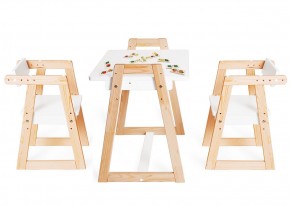 Комплект детской мебели стол и  два стула Я САМ "Лофт-Дуо" (Белый) в Тюмени - tyumen.mebel-74.com | фото