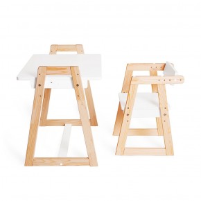 Комплект детской мебели стол и  два стула Я САМ "Лофт-Дуо" (Белый) в Тюмени - tyumen.mebel-74.com | фото