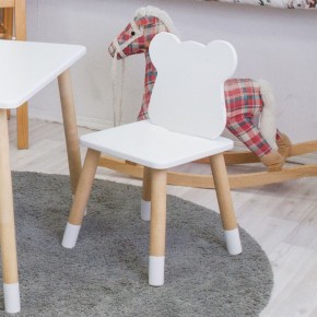 Комплект детской мебели стол и стул Мишутка (Белый/Белый/Береза) в Тюмени - tyumen.mebel-74.com | фото