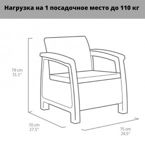 Комплект мебели Корфу Рест (Corfu Rest - without table) графит в Тюмени - tyumen.mebel-74.com | фото