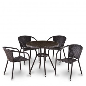 Комплект плетеной мебели T282ANT/Y137C-W53 Brown (4+1) в Тюмени - tyumen.mebel-74.com | фото