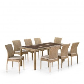 Комплект плетеной мебели T365/Y380B-W65 Light Brown (8+1) в Тюмени - tyumen.mebel-74.com | фото