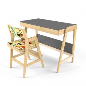 Комплект растущий стол и стул с чехлом 38 попугаев «Вуди» (Серый, Береза, Монстры) в Тюмени - tyumen.mebel-74.com | фото