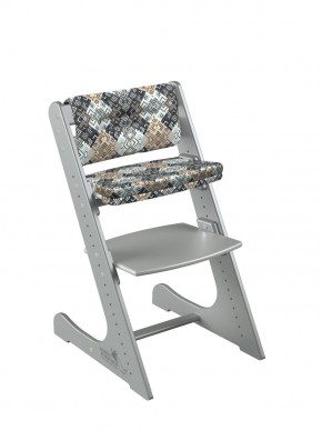 Комплект растущий стул и подушки Конёк Горбунёк Комфорт  (Серый металлик, Лабиринт) в Тюмени - tyumen.mebel-74.com | фото