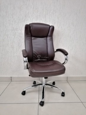 Кресло Barneo K-45 для руководителя (коричневая экокожа) в Тюмени - tyumen.mebel-74.com | фото
