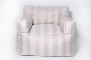 Кресло бескаркасное Уют полоса (Молочный) в Тюмени - tyumen.mebel-74.com | фото