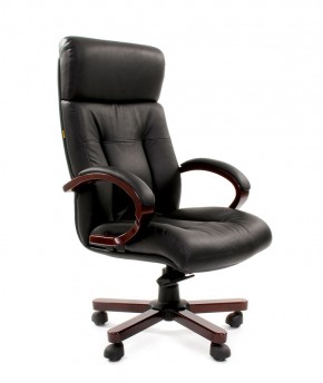 Кресло для руководителя CHAIRMAN  421 (Натуральная кожа) Черное в Тюмени - tyumen.mebel-74.com | фото