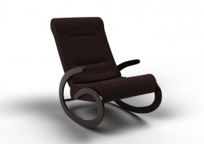 Кресло-качалка Мальта 10-Т-Ш (ткань/венге) ШОКОЛАД в Тюмени - tyumen.mebel-74.com | фото