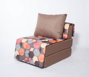Кресло-кровать бескаркасное Харви (коричневый-геометрия браун) в Тюмени - tyumen.mebel-74.com | фото