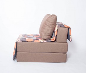 Кресло-кровать бескаркасное Харви (коричневый-геометрия браун) в Тюмени - tyumen.mebel-74.com | фото