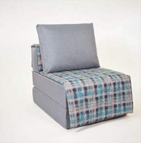 Кресло-кровать бескаркасное Харви (серый-квадро азур) в Тюмени - tyumen.mebel-74.com | фото
