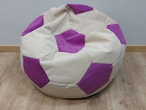 Кресло-мешок Мяч M (Nice Vanilla-Shaggy Fuchsia) в Тюмени - tyumen.mebel-74.com | фото