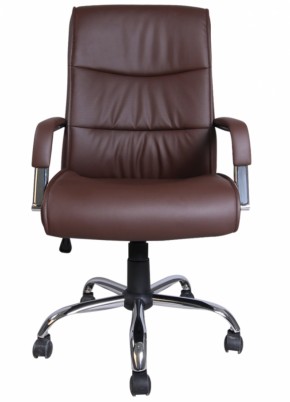 Кресло офисное BRABIX "Space EX-508" (экокожа, хром, коричневое) 531164 в Тюмени - tyumen.mebel-74.com | фото