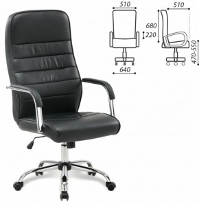 Кресло офисное BRABIX "Stark EX-547" (экокожа, хром, черное) 531948 в Тюмени - tyumen.mebel-74.com | фото