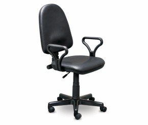 Кресло офисное Престиж+ (черный кожзам PV-1) г/п 140/ПВМ/ гольф в Тюмени - tyumen.mebel-74.com | фото