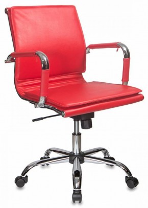 Кресло руководителя Бюрократ CH-993-LOW/RED красный в Тюмени - tyumen.mebel-74.com | фото