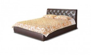 Кровать 1600 Флоренция в к/з "Классик 307 коричневый" (серия Норма) + основание + опоры в Тюмени - tyumen.mebel-74.com | фото