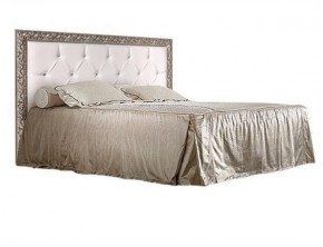 Кровать 2-х спальная (1,4 м) Тиффани штрих-лак/серебро с мягким изголовьем (ТФКР140-2) в Тюмени - tyumen.mebel-74.com | фото