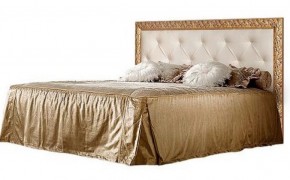 Кровать 2-х спальная (1,4 м) Тиффани штрих-лак/золото с мягким изголовьем (ТФКР140-2) в Тюмени - tyumen.mebel-74.com | фото