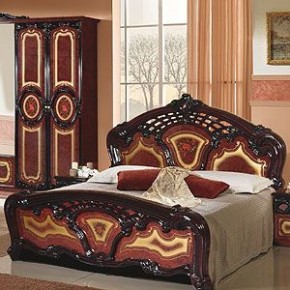 Кровать 2-х спальная 1400*2000 Роза, без основания (01.114) могано в Тюмени - tyumen.mebel-74.com | фото