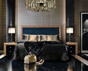 Кровать 2-х спальная (1,6 м) Тиффани Premium черная/золото с мягким элементом (Антрацит) с подъемным механизмомарт (ТФКР-3[3](П) в Тюмени - tyumen.mebel-74.com | фото