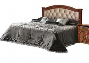 Кровать 2-х спальная с мягким изголовьем без изножья Карина-3 орех (К3КР-4[1]) в Тюмени - tyumen.mebel-74.com | фото