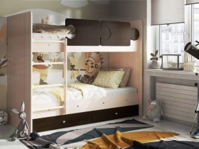 Кровать двухъярусная "Тетрис" (щиты) с бортиками + ящики в Тюмени - tyumen.mebel-74.com | фото