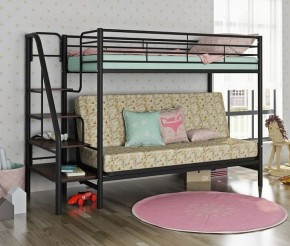 Кровать двухъярусная с диваном "Мадлен-3" (Черный/Серый) в Тюмени - tyumen.mebel-74.com | фото