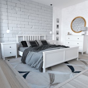 Кровать Ф-156.02 двухспальная 160х200 из массива сосны, цвет белый в Тюмени - tyumen.mebel-74.com | фото