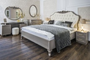 Кровать Мокко 1600 с мягким изголовьем + основание (серый камень) в Тюмени - tyumen.mebel-74.com | фото