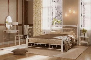 Кровать "Муза 1" КМД10  БЕЛАЯ (1400*2000) (ножки-белые) с коваными изделиями в Тюмени - tyumen.mebel-74.com | фото